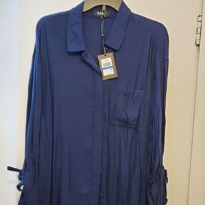 DKNY Hudson Blues Top, XL - Navy
